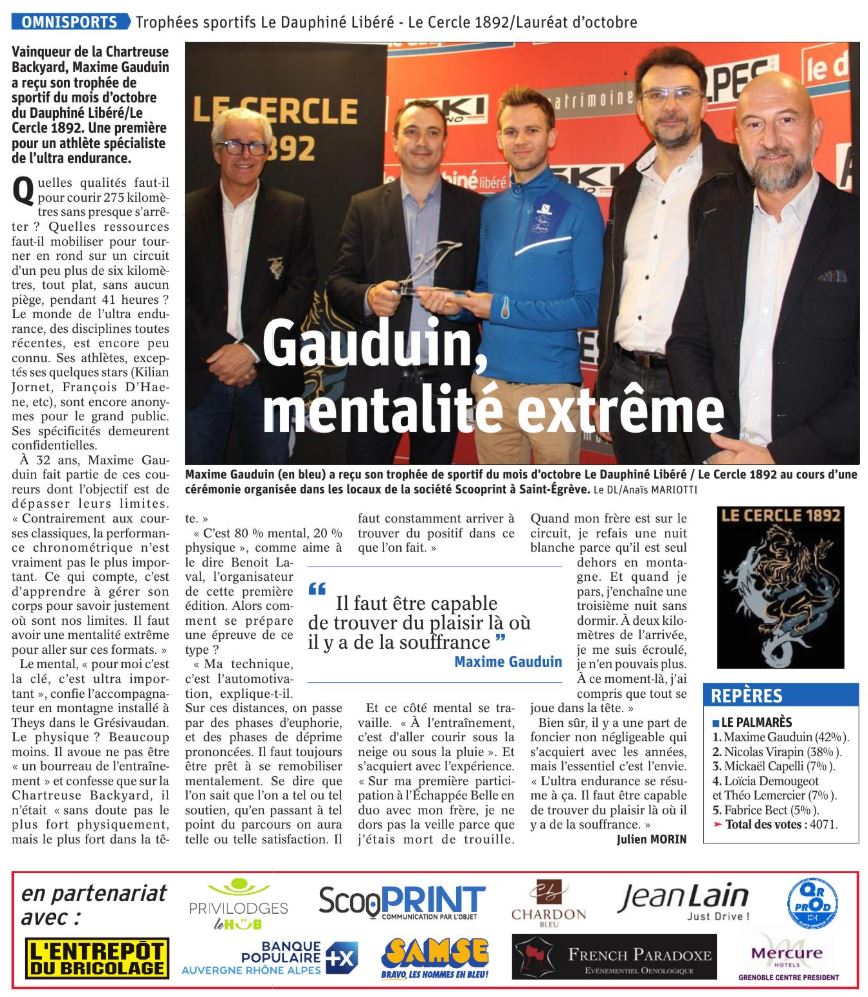 Actu - Un sportif de l'extrême couronné Actu - Un sportif de l'extrême couronné