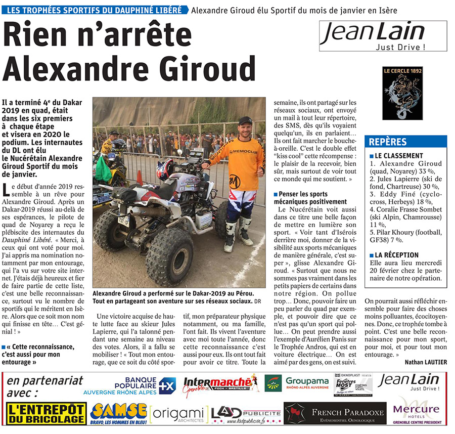 Article Rien n'arrête Alexandre Giroud Article Rien n'arrête Alexandre Giroud