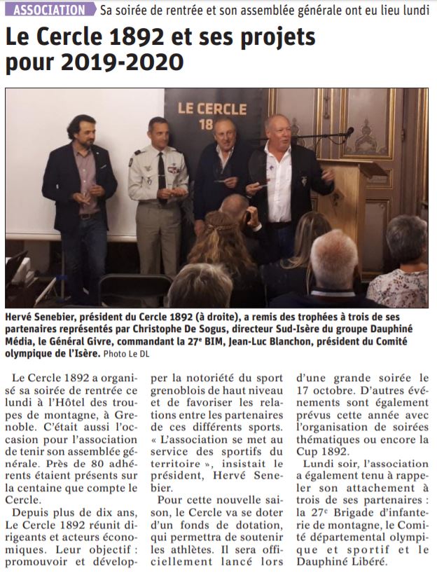 Article le cercle et ses projets 2019-2020 Article le cercle et ses projets 2019-2020