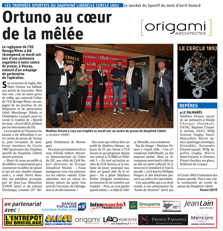 Article Ortuno au coeur de la mêlée Article Ortuno au coeur de la mêlée